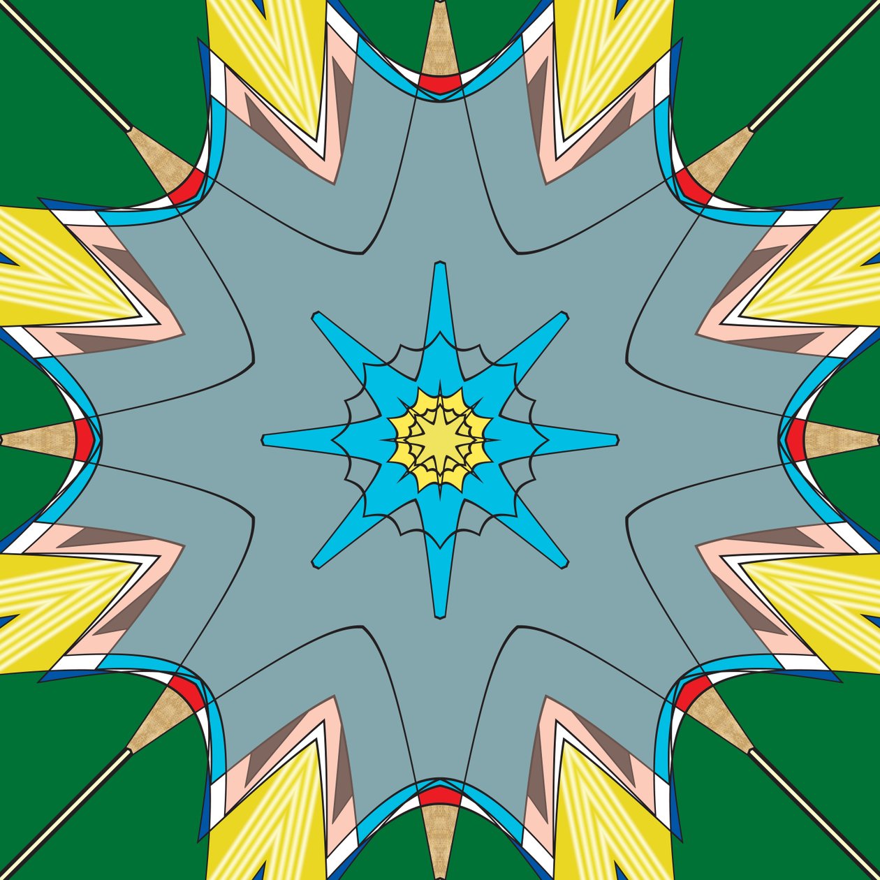 uden titel, 2019, (blandet medier) af Alex Caminker