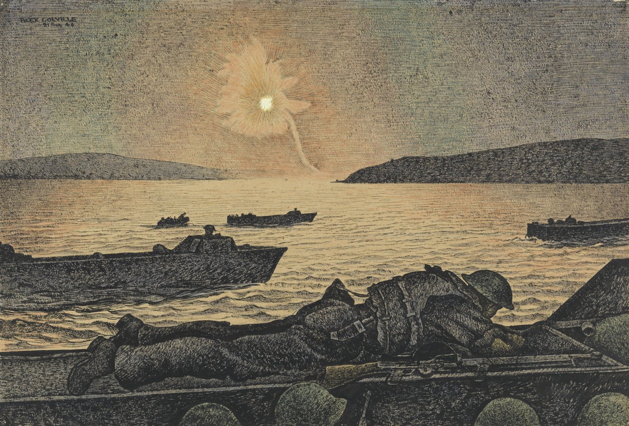 Et tysk nødblus går op af Alex Colville