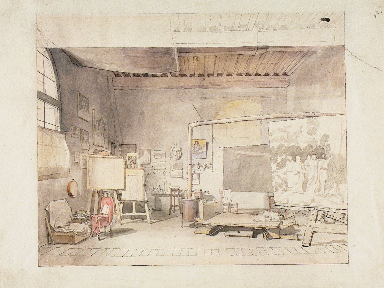 Atelier af Alexander Ivanov i Romen :. . n af Alexander Andreyevich Ivanov
