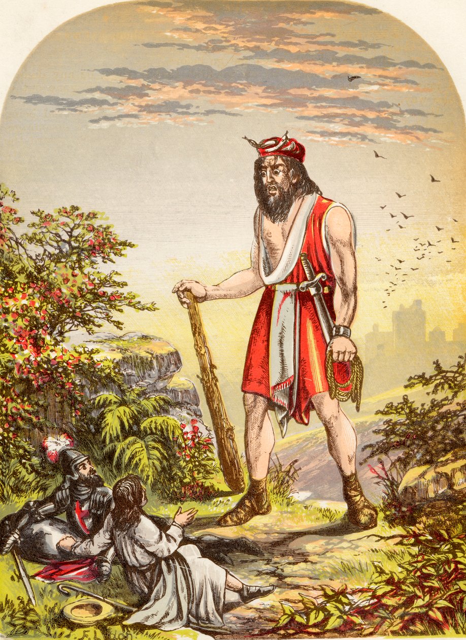 Pilgrimmene fundet af en kæmpe fortvivlelse, fra The Pilgrims Progress af John Bunyan, udgivet omkring 1880 af Alexander Francis Lydon