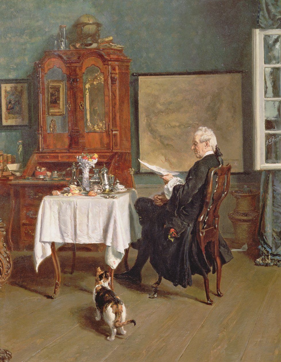 Aktuaren ved morgenmaden af Alexander Friedrich Werner
