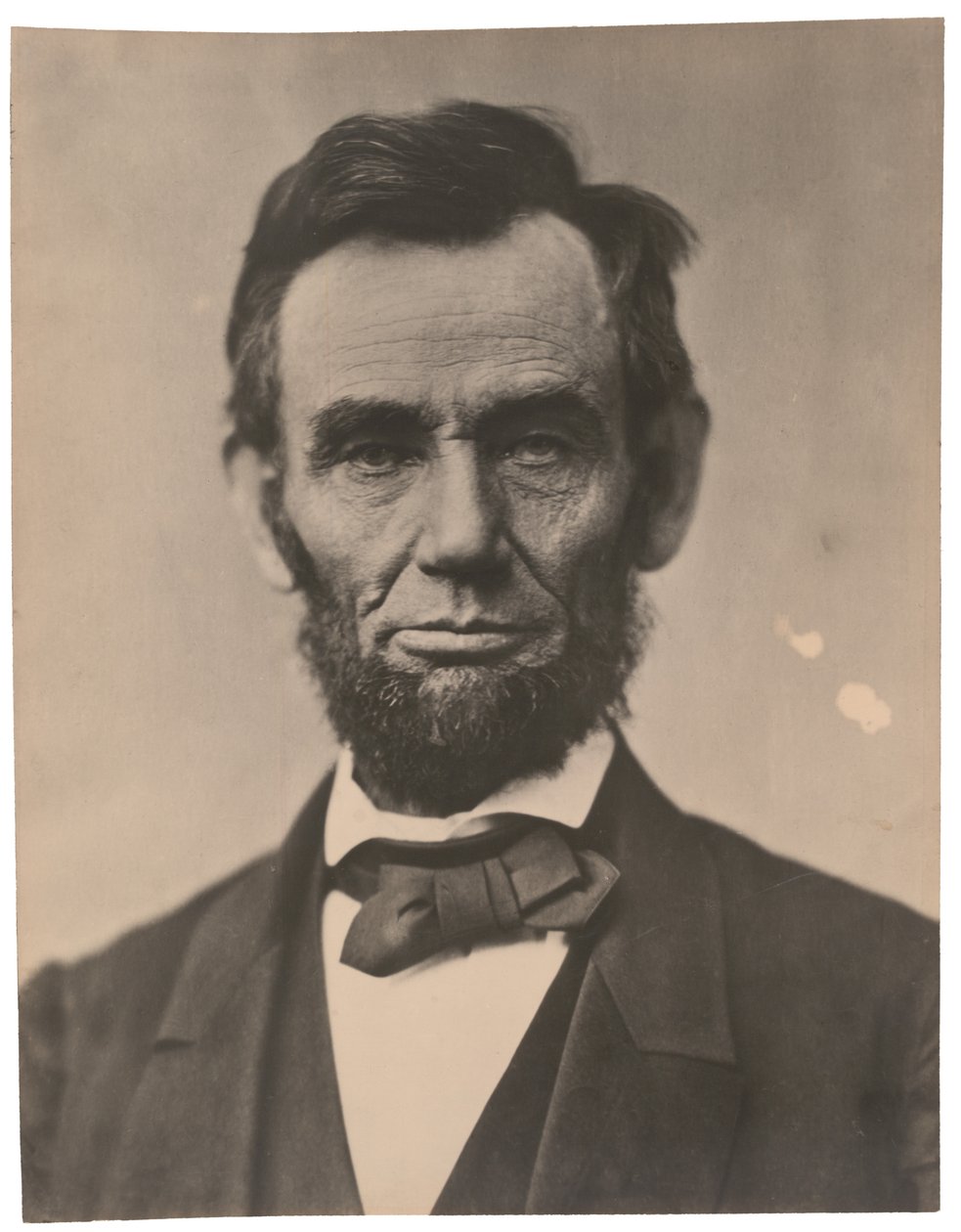 Portræt af Abraham Lincoln, november 1863, trykt ca. 1910 (sepiafoto) af Alexander Gardner