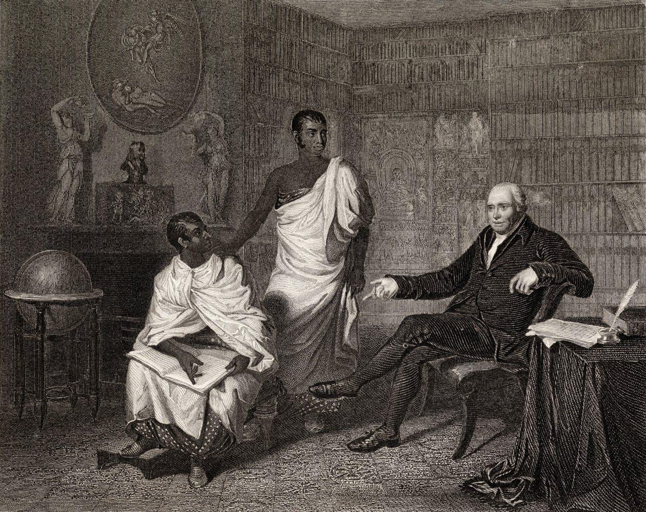 Dr. Adam Clarke og Buddhas præster, indgraveret af Robinson af Alexander Mosses