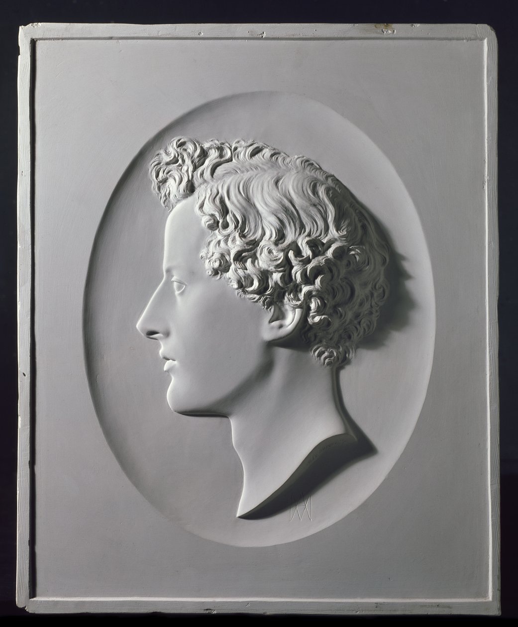 Profilportræt af John Everett Millais, ca. 1854 (gips af Paris) af Alexander Munro