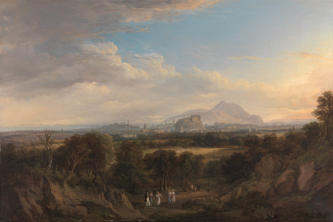 En udsigt over Edinburgh fra Vesten af Alexander Nasmyth