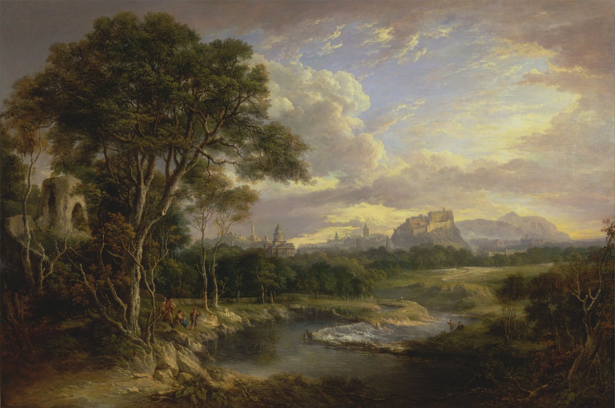 Udsigt over byen Edinburgh af Alexander Nasmyth