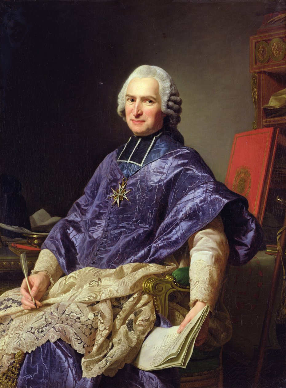Joseph-Marie Terray (1715-78) Abbe de Molesmes, 1774 af Alexander Roslin