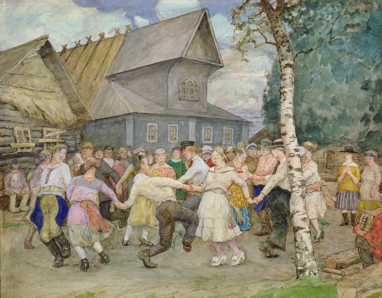 Country Dance, 1917-22 af Alexander Ivanovich Vakhrameyev