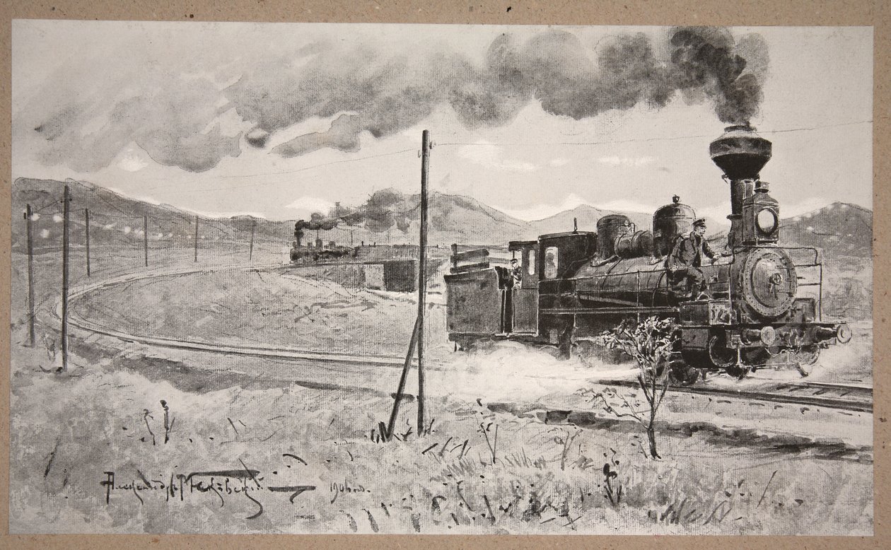 Togladning af ammunition udført under fjendens beskydning fra Liao-Yang til Port Arthur af oberstløjtnant Spiridonoff, 25. april 1904, illustration fra 