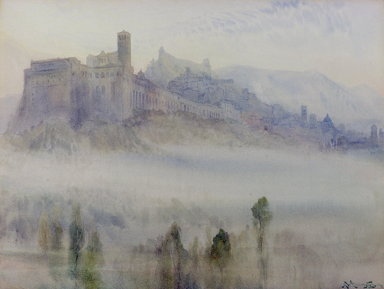 Assisi, tidlig morgen af Alexander Wallace Rimington