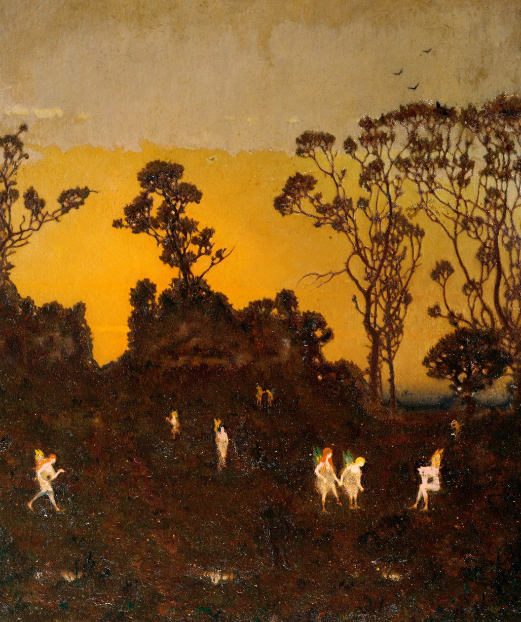 Hamadryads at the Dawning, c.1910 af Alexander Abdo