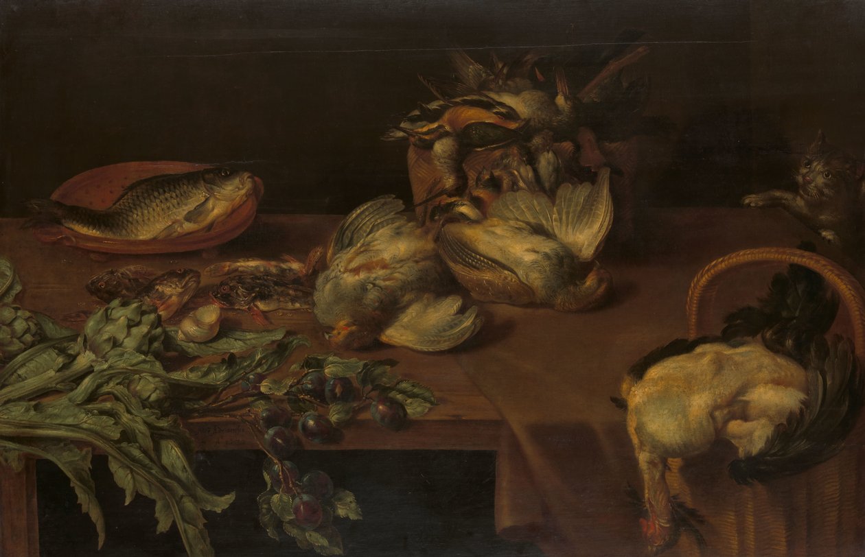Stilleben med vilde fugle af Alexander Adriaenssen