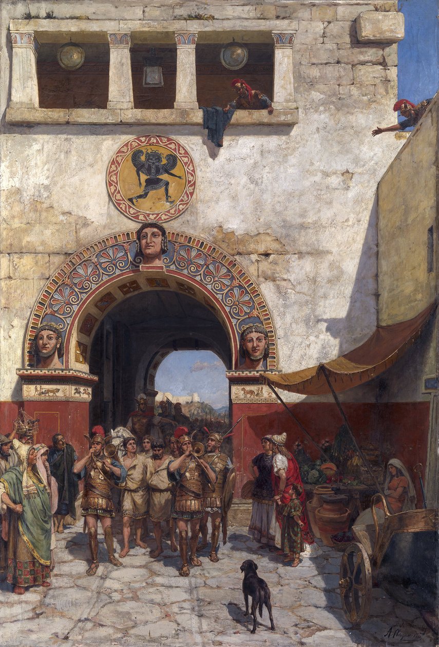 Port i Volterra, Etrurien af Alexander Alexandrovich Svedomsky