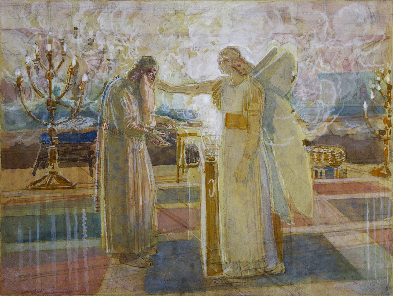 Ærkeenglen Gabriel slog Zacharias stum, slutningen af 1840