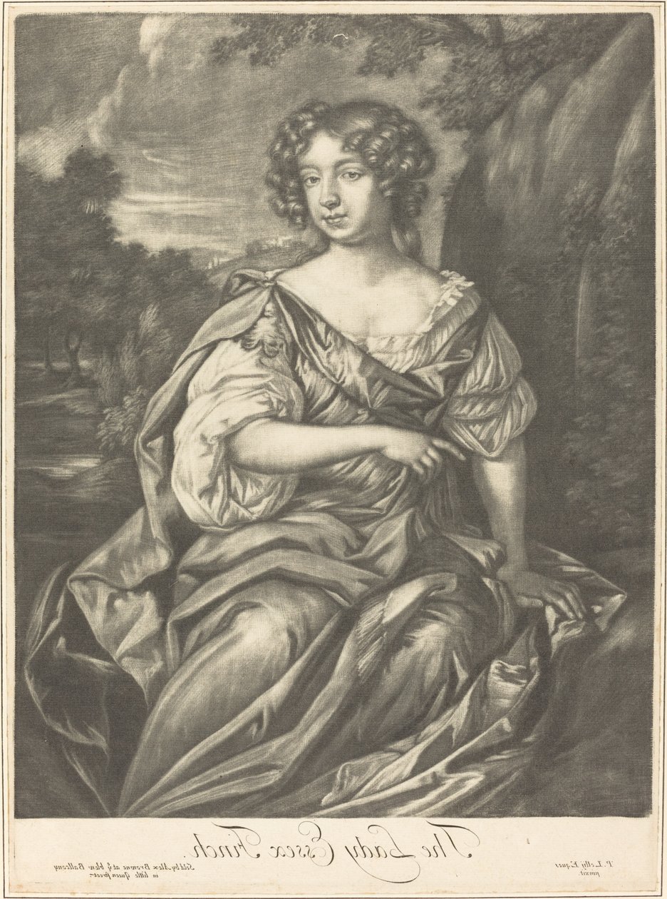 Lady Essex Finch af Alexander Browne after Sir Peter Lely