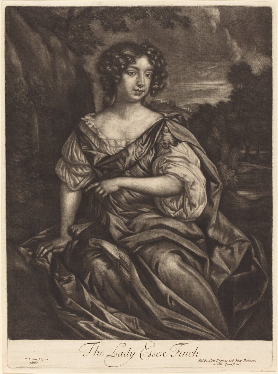 Lady Essex Finch af Alexander Browne after Sir Peter Lely