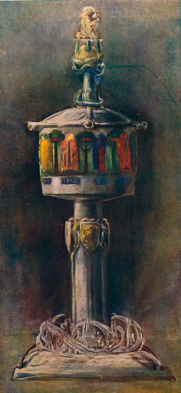 Sølvbæger med Bassetaille-emaljer, 1903 af Alexander Fisher