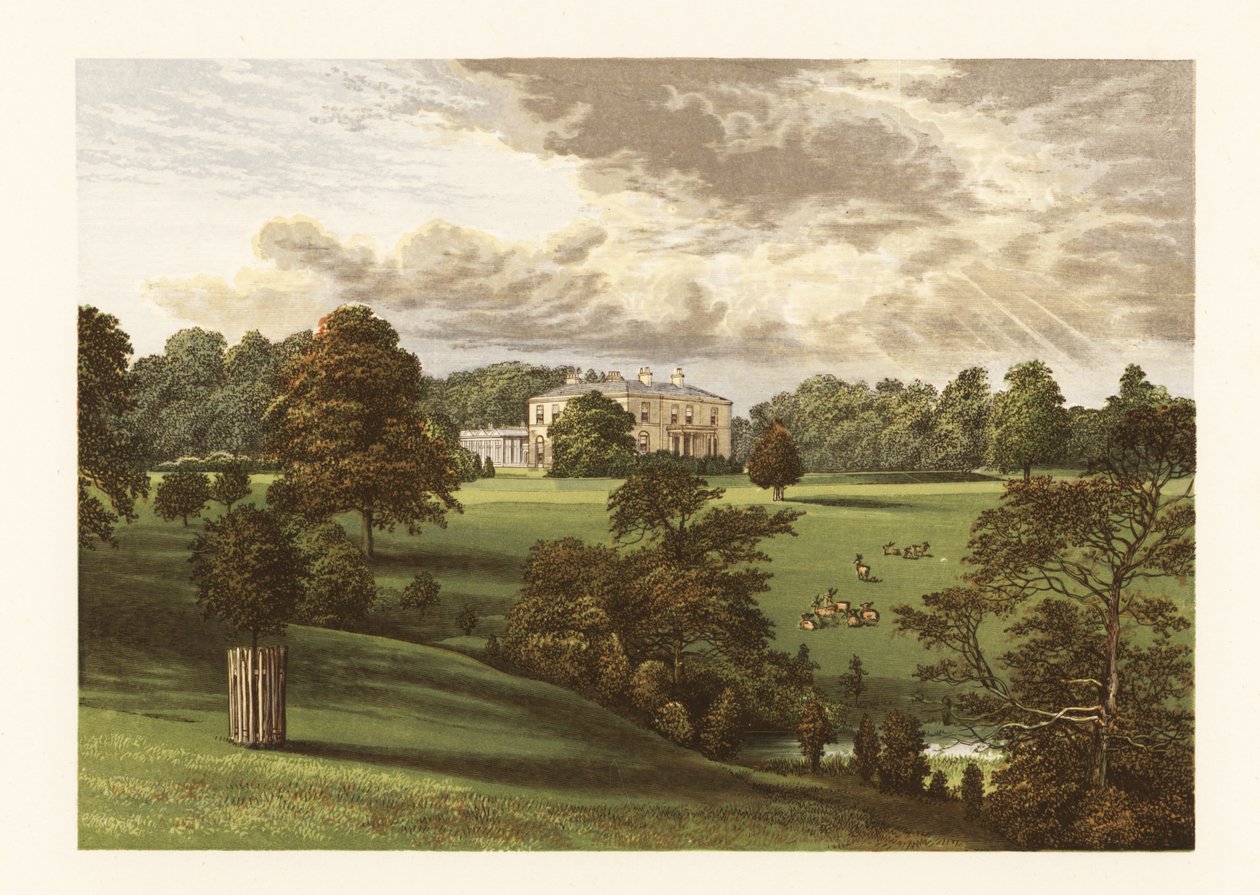 Ashcombe Park, Staffordshire, England. af Alexander Francis (after) Lydon