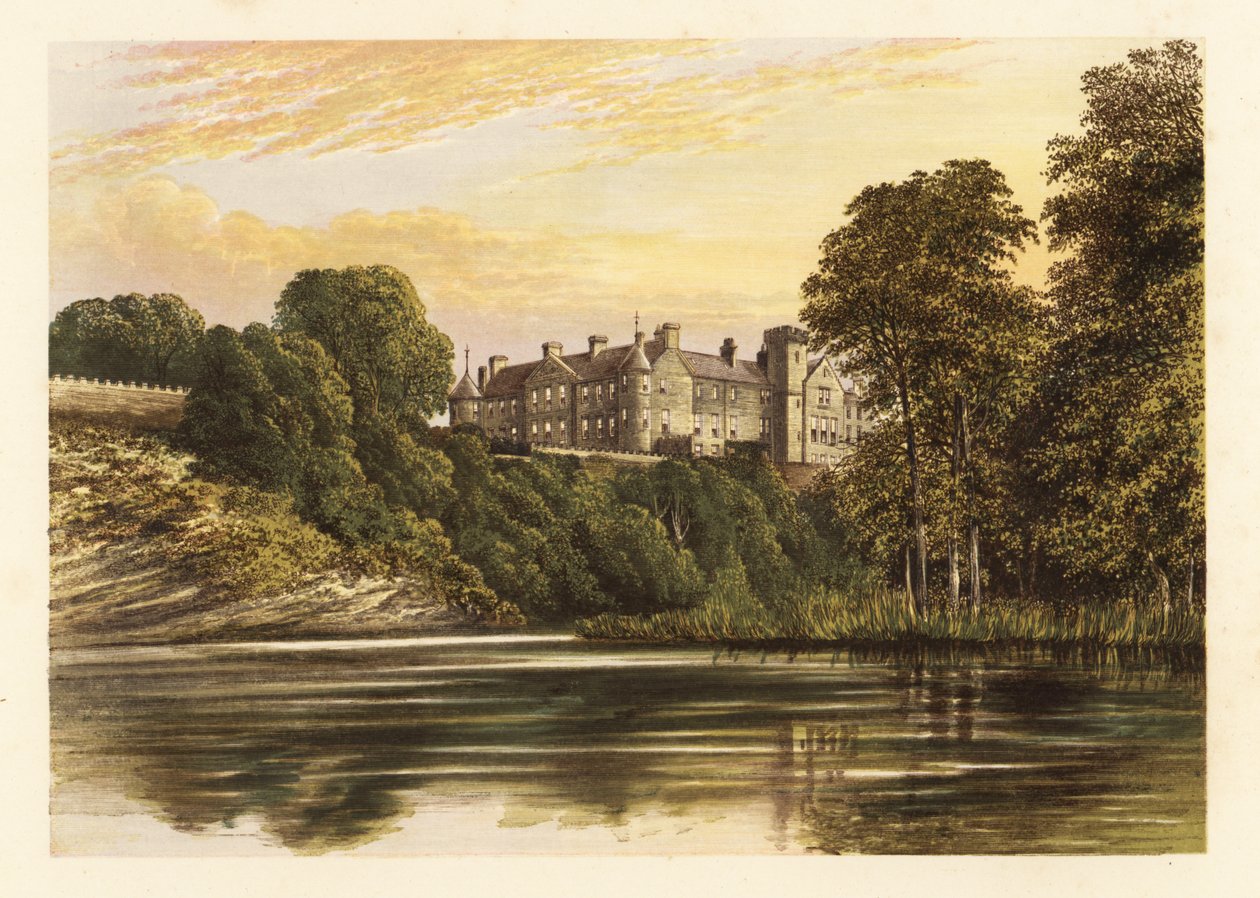 Brechin Castle, Angus, Skotland. ,1880 (gravering) af Alexander Francis (after) Lydon