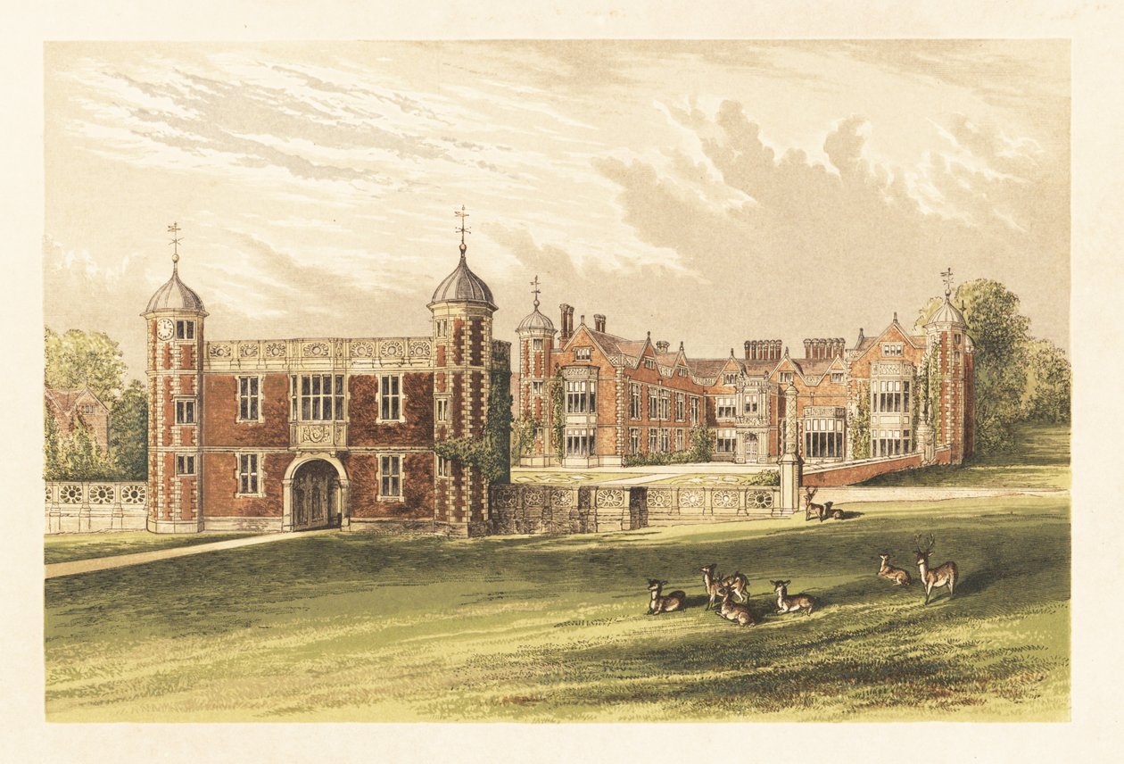 Charlecote, Warwick, England. ,1880 (gravering) af Alexander Francis (after) Lydon