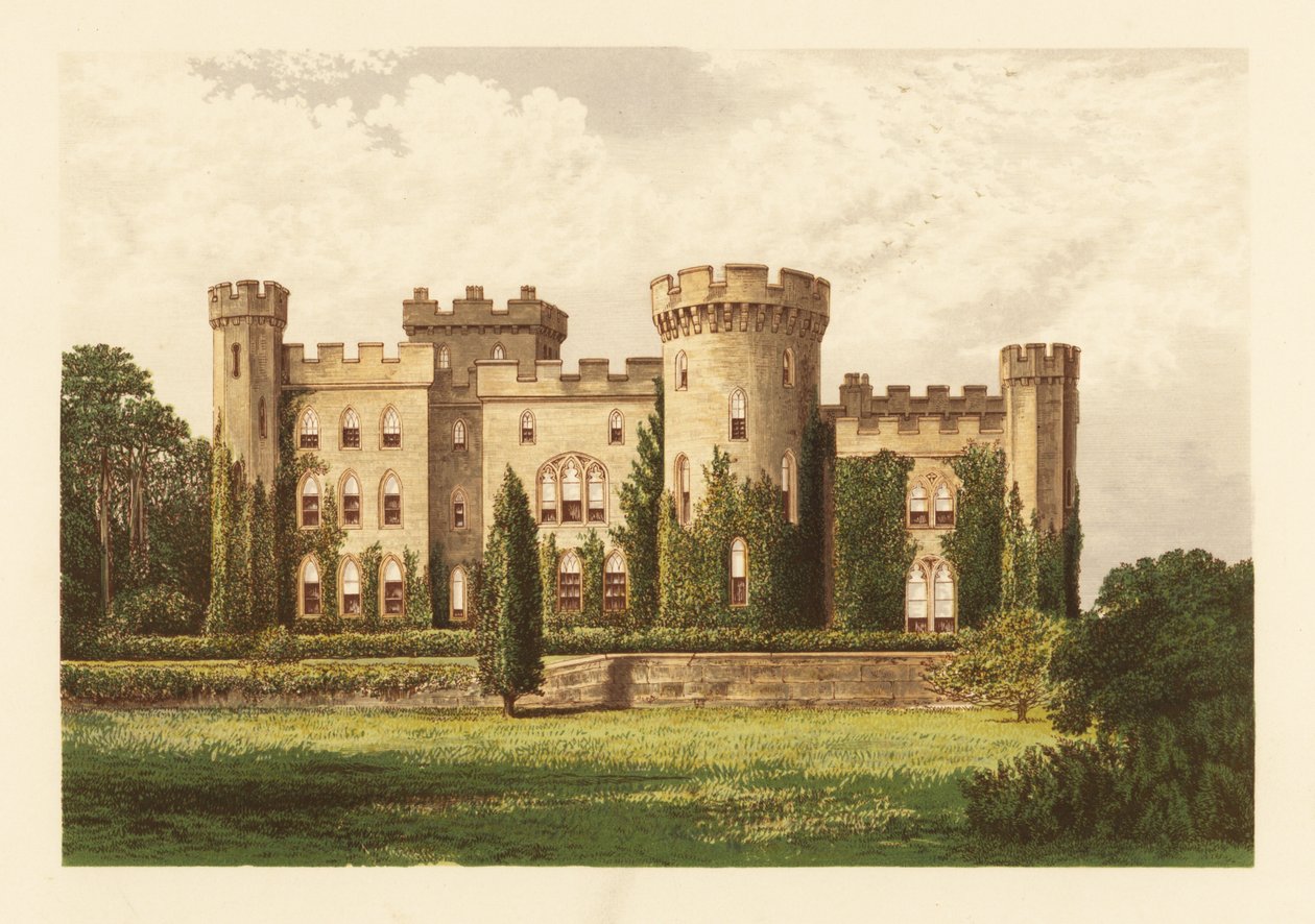 Cholmondeley Castle, Cheshire, England. af Alexander Francis (after) Lydon