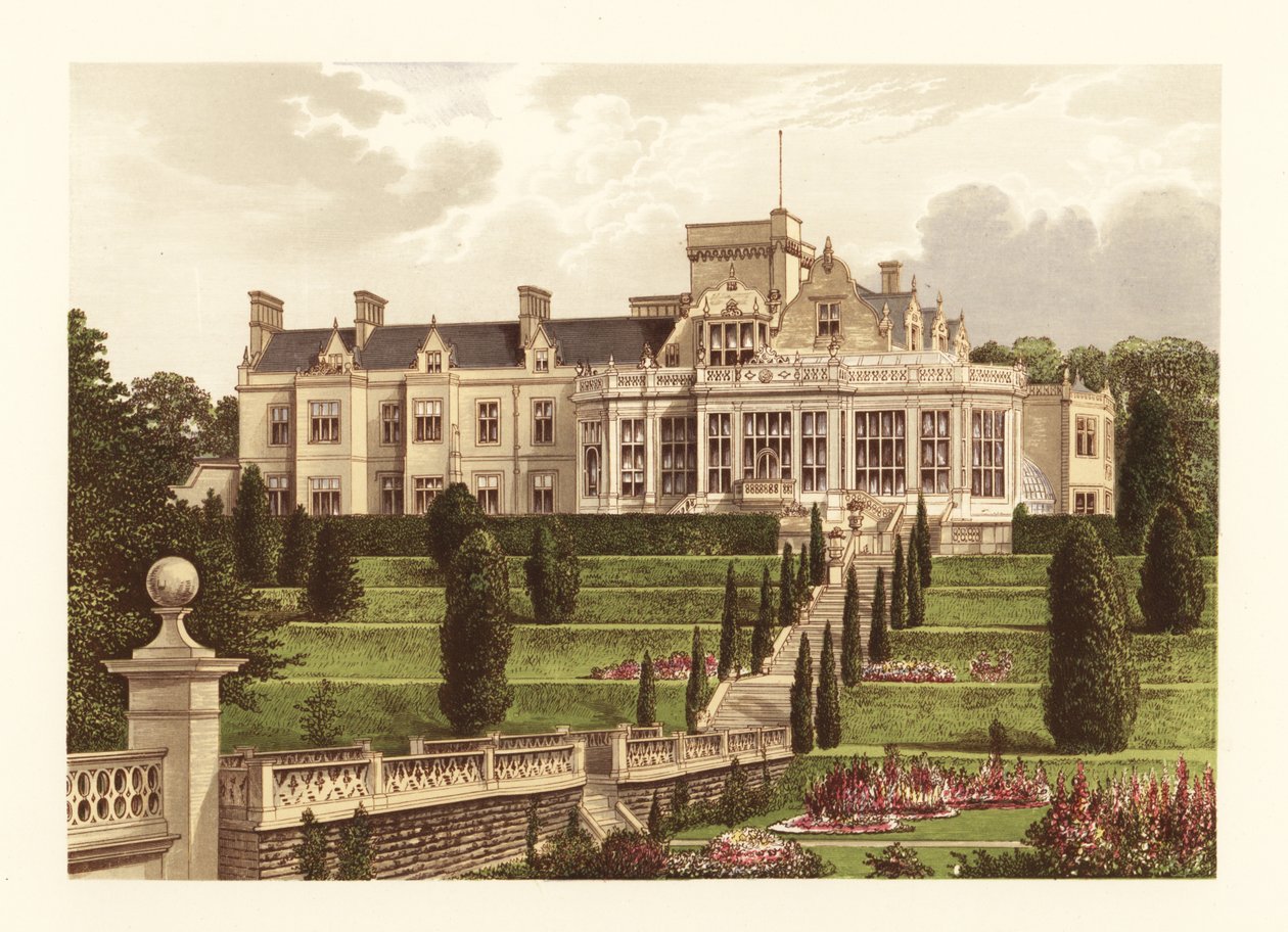 Easton Hall, Lincolnshire, England. af Alexander Francis (after) Lydon