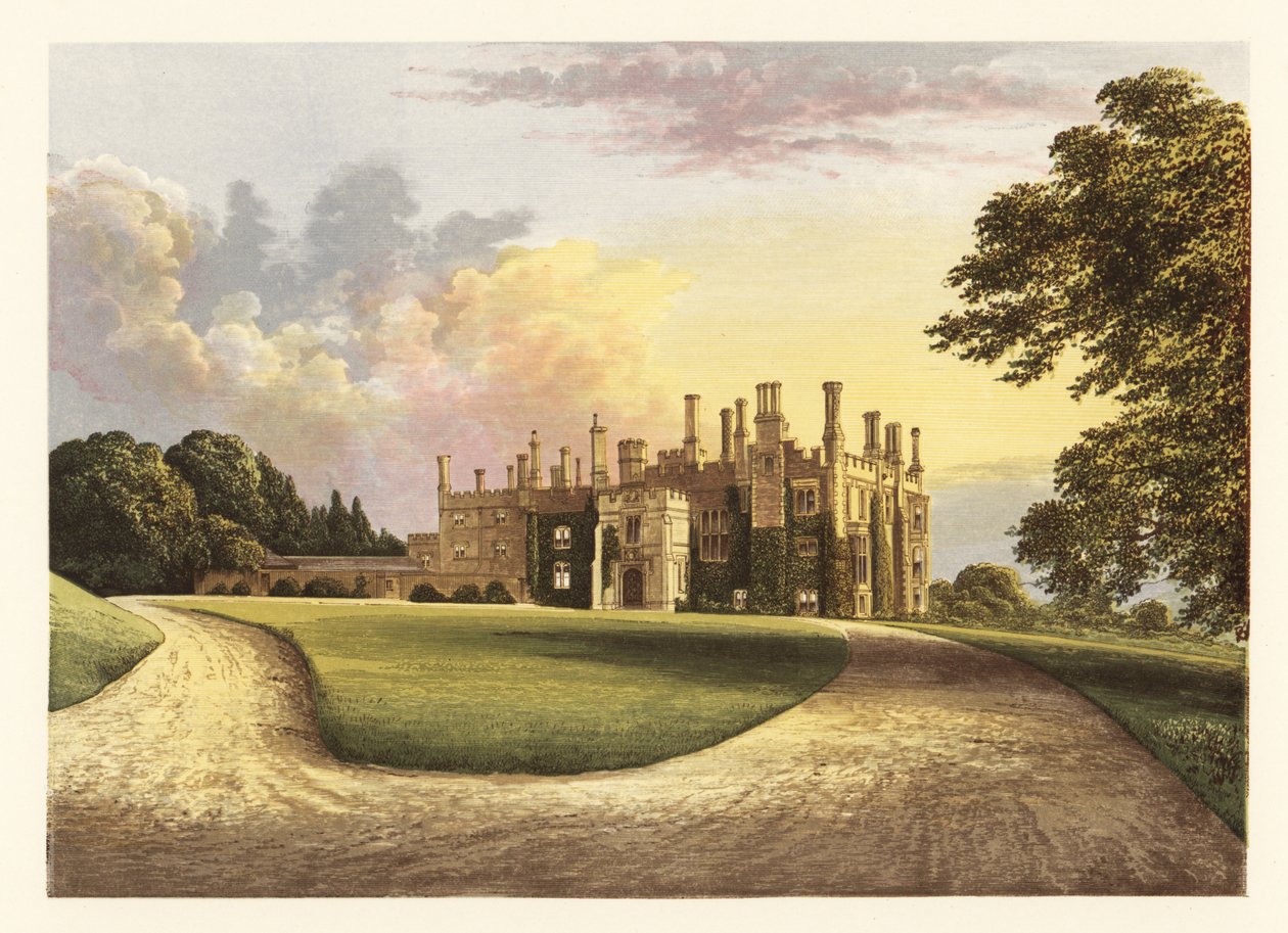 Eggesford House, Devon, England. ,1880 (gravering) af Alexander Francis (after) Lydon
