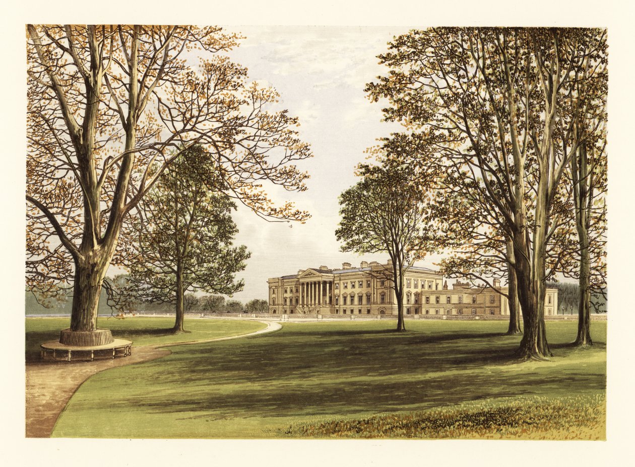 Hamilton Palace, Lanarkshire, Skotland. ,1880 (gravering) af Alexander Francis (after) Lydon