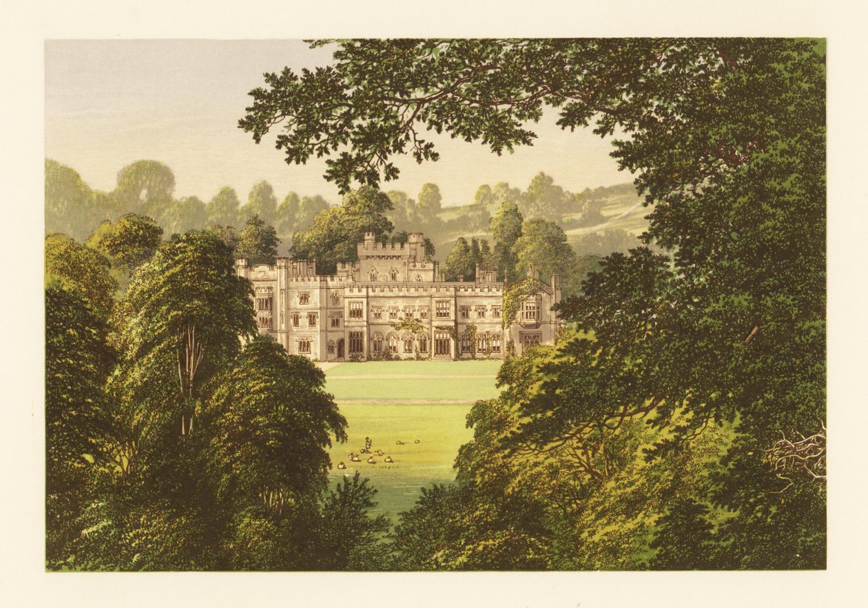 Hampton Court Castle, Herefordshire, England. af Alexander Francis (after) Lydon