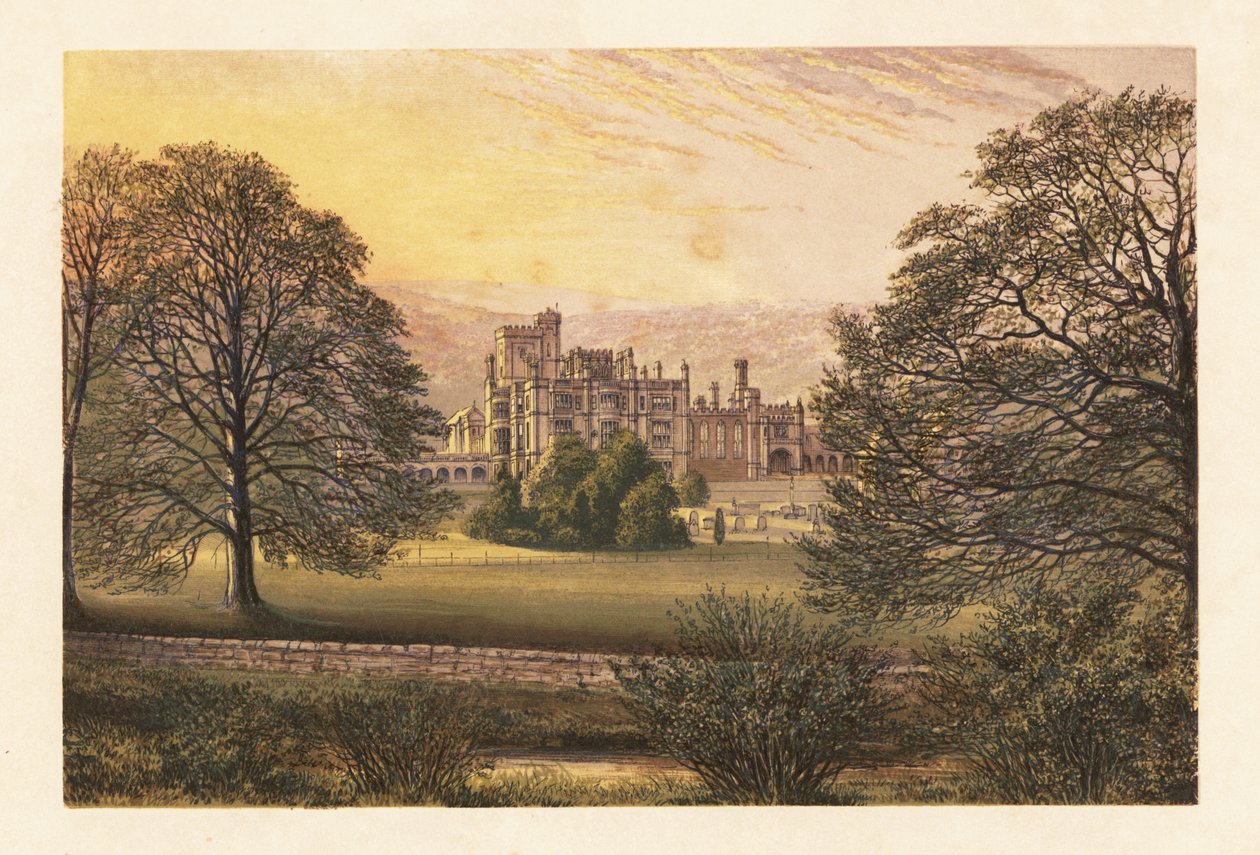 Ilam Hall, Staffordshire, England. af Alexander Francis (after) Lydon