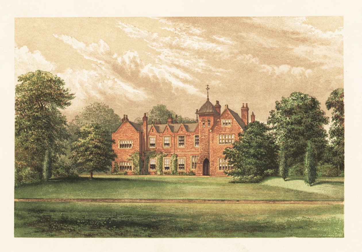 Lea Manor, Lincolnshire, England. af Alexander Francis (after) Lydon