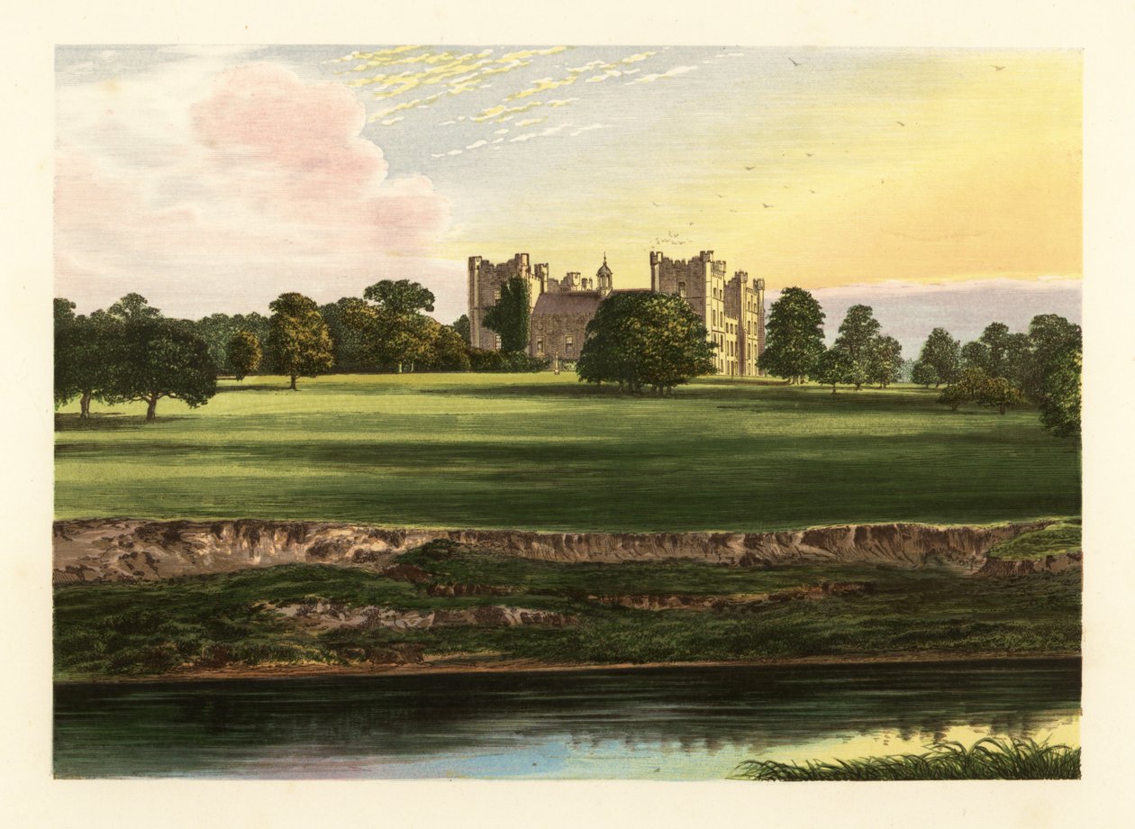Lumley Castle, Durham, England. af Alexander Francis (after) Lydon