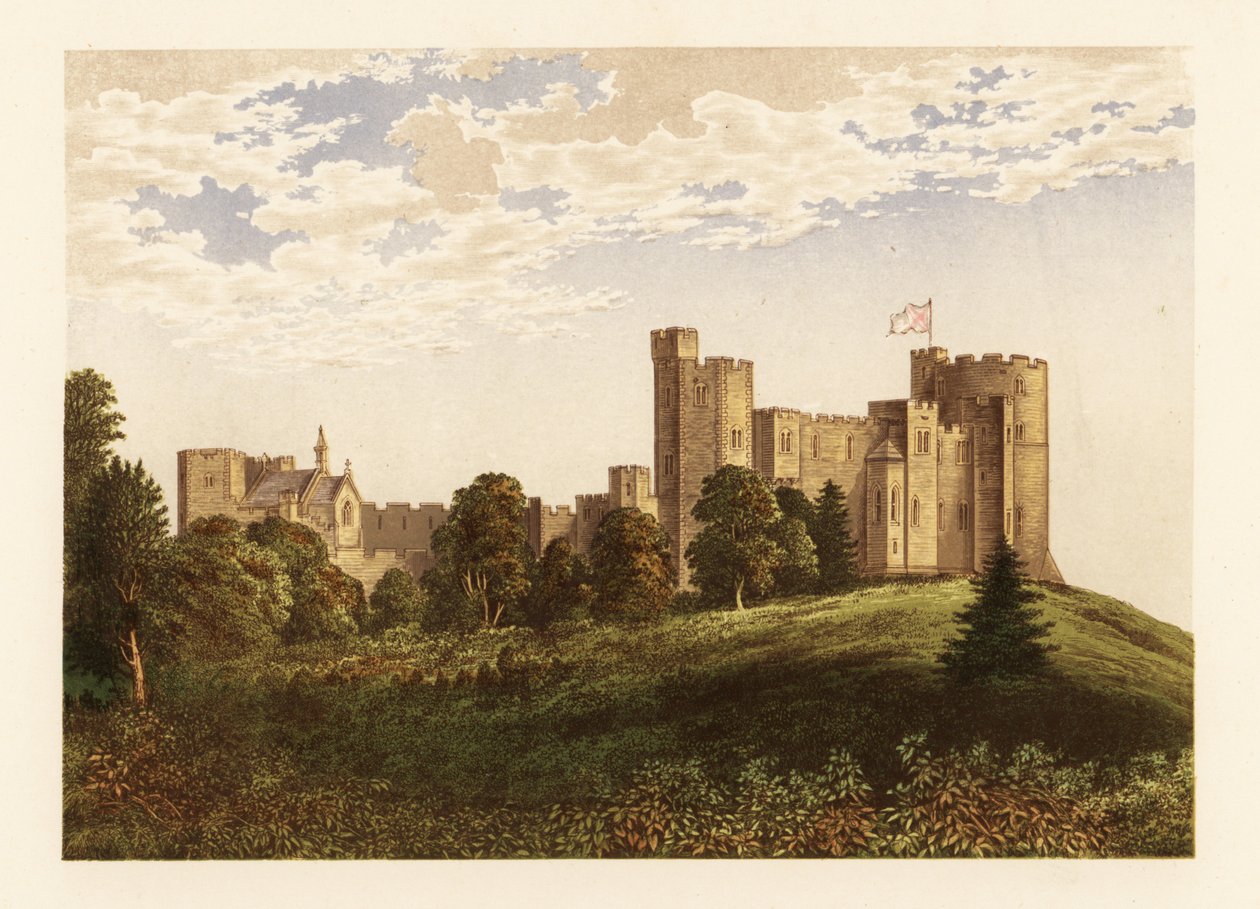 Peckforton Castle, Cheshire, England. af Alexander Francis (after) Lydon