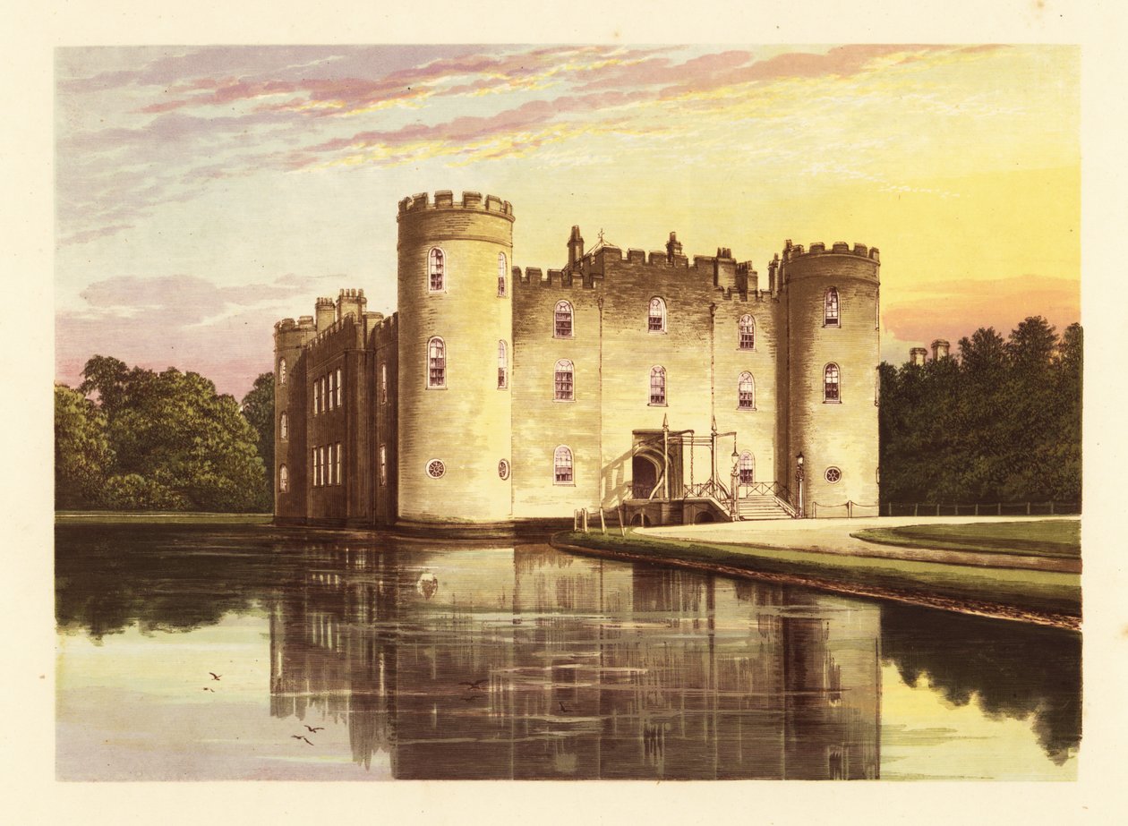 Shirburn Castle, Oxfordshire, England. ,1880 (gravering) af Alexander Francis (after) Lydon