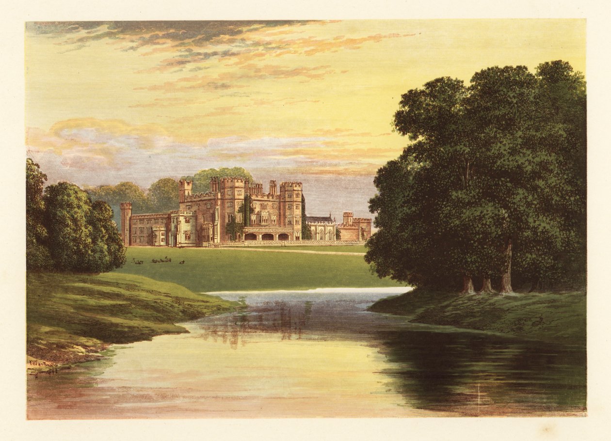Sundorne Castle, Shropshire, England. ,1880 (gravering) af Alexander Francis (after) Lydon