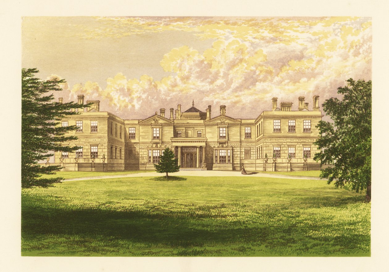 Swithland Hall, Leicestershire, England. af Alexander Francis (after) Lydon