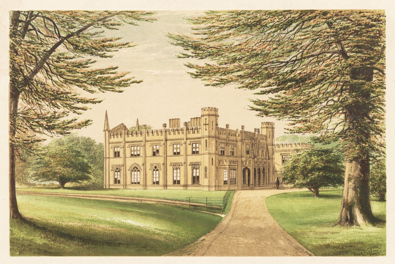Thrybergh Park, Yorkshire, England. 1880 (gravering) af Alexander Francis (after) Lydon