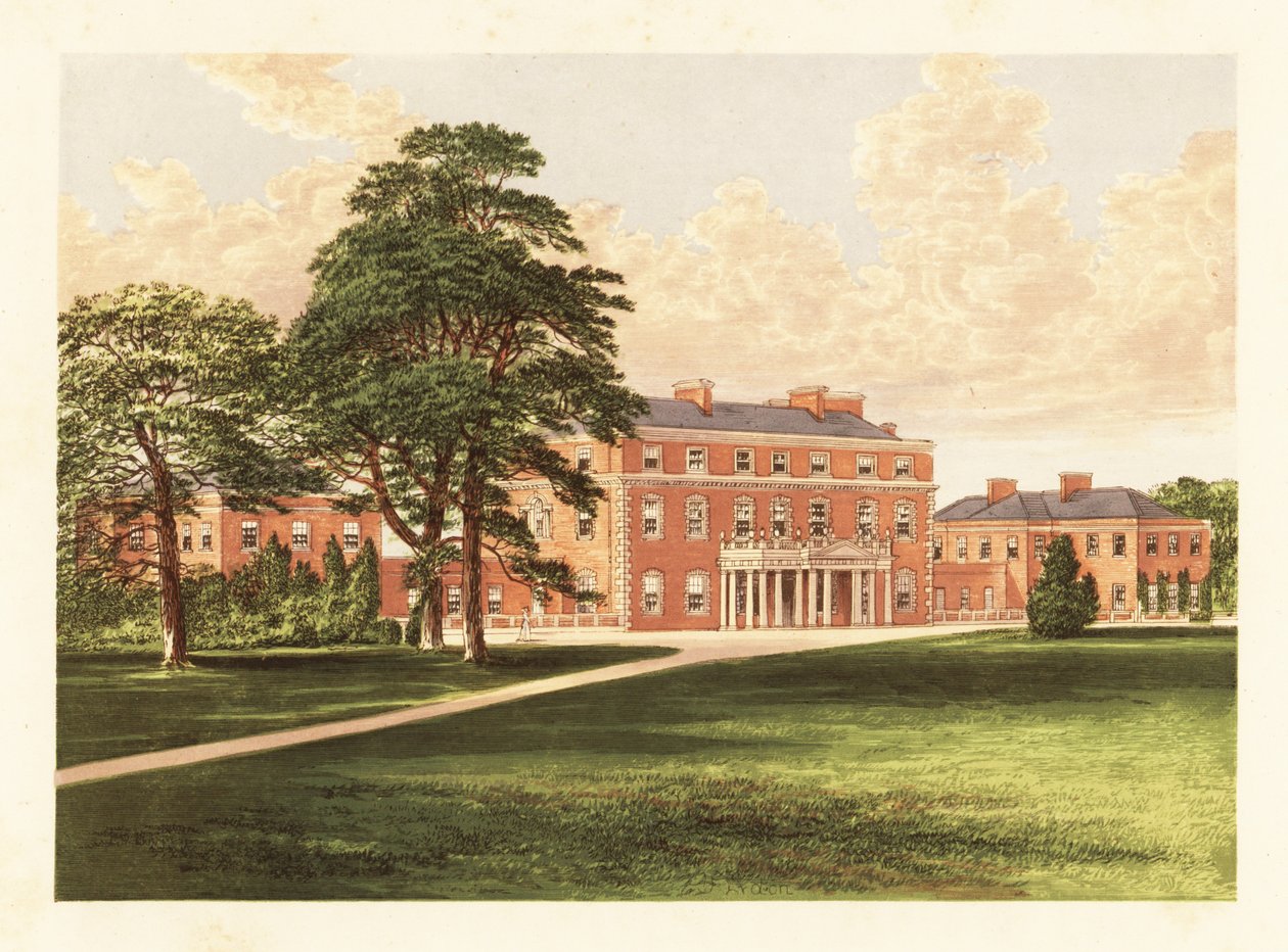 Trafalgar House, Wiltshire, England. ,1880 (gravering) af Alexander Francis (after) Lydon
