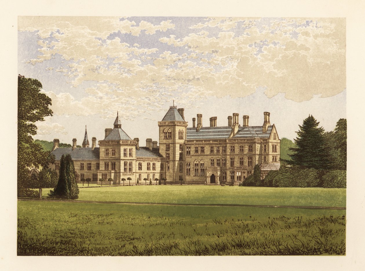 Walton Hall, Warwickshire, England. af Alexander Francis (after) Lydon