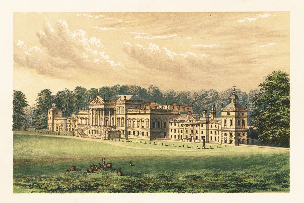 Wentworth Woodhouse, Yorkshire, England., 1880 (gravering) af Alexander Francis (after) Lydon