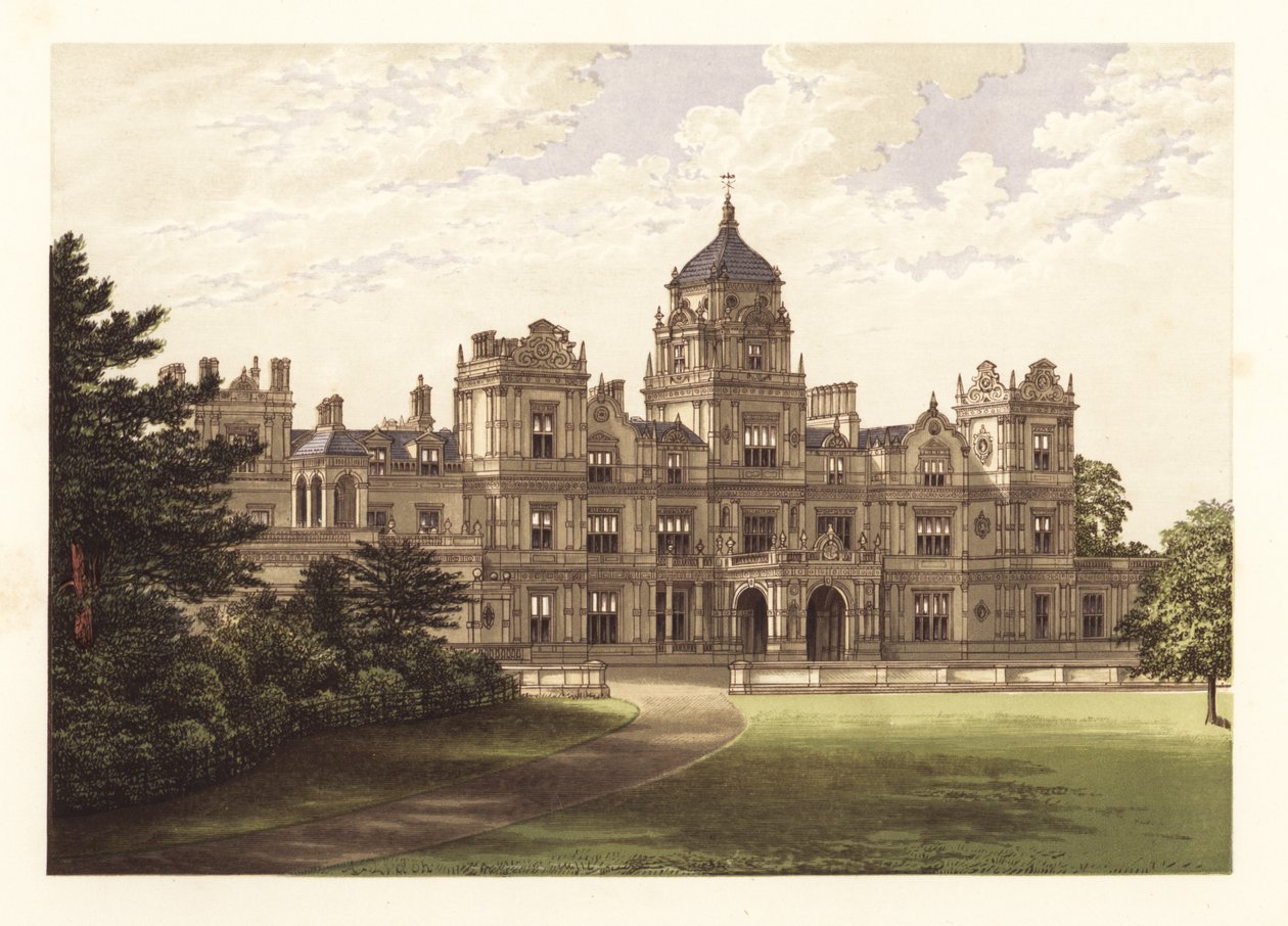 Westonbirt House, Gloucestershire, England. af Alexander Francis (after) Lydon