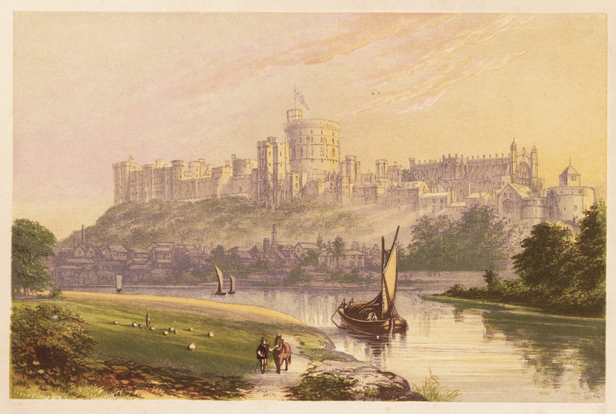 Windsor Castle, Berkshire, England. 1880 (gravering) af Alexander Francis (after) Lydon