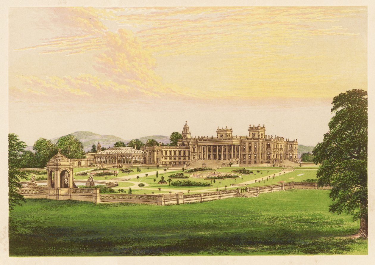 Witley Court, Worcestershire, England. 1880 (gravering) af Alexander Francis (after) Lydon