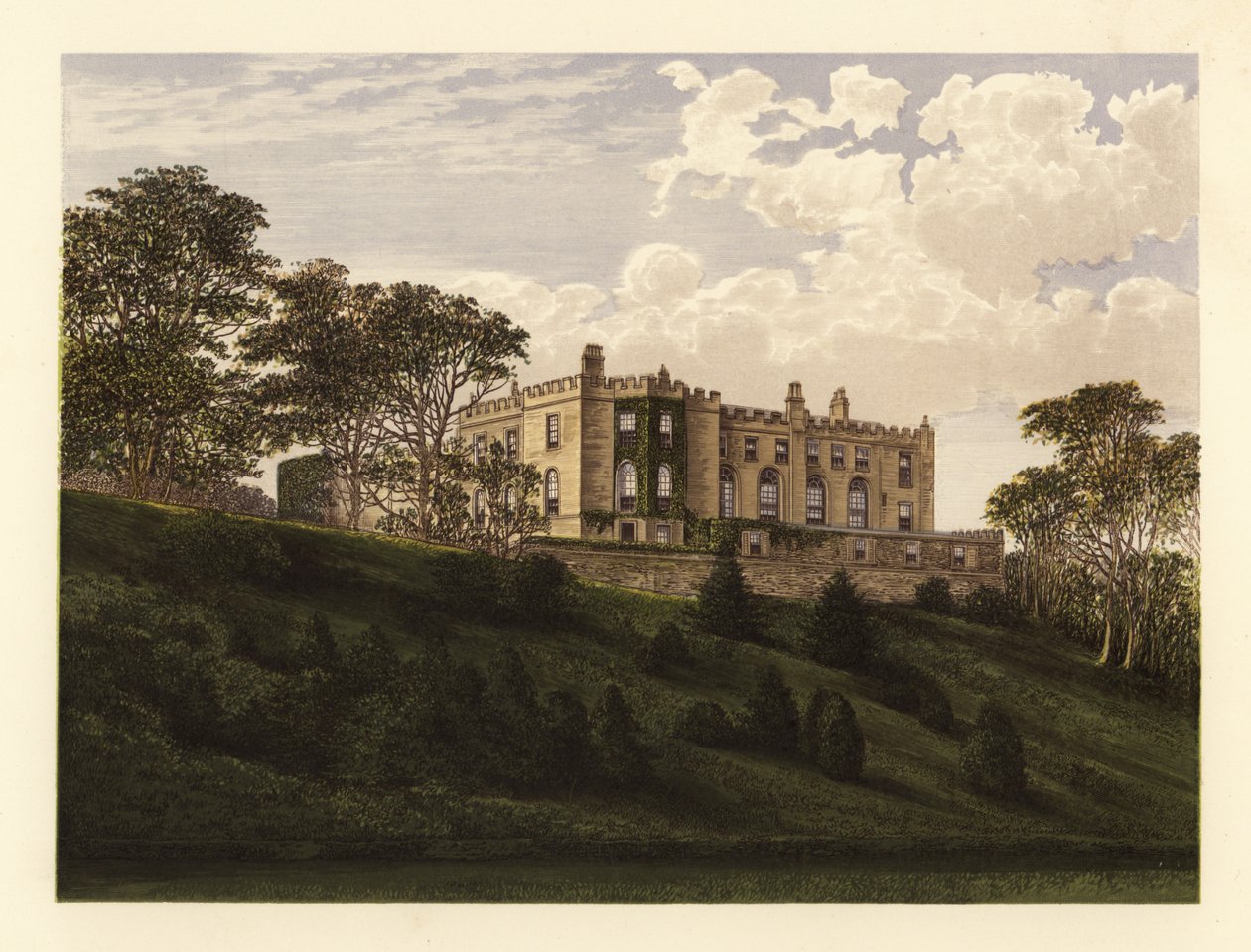 Workington Hall, Cumberland, England. af Alexander Francis (after) Lydon