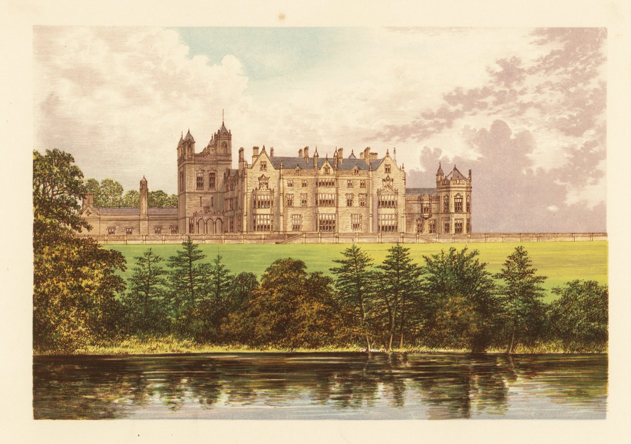 Worsley New Hall, Lancashire, England. af Alexander Francis (after) Lydon