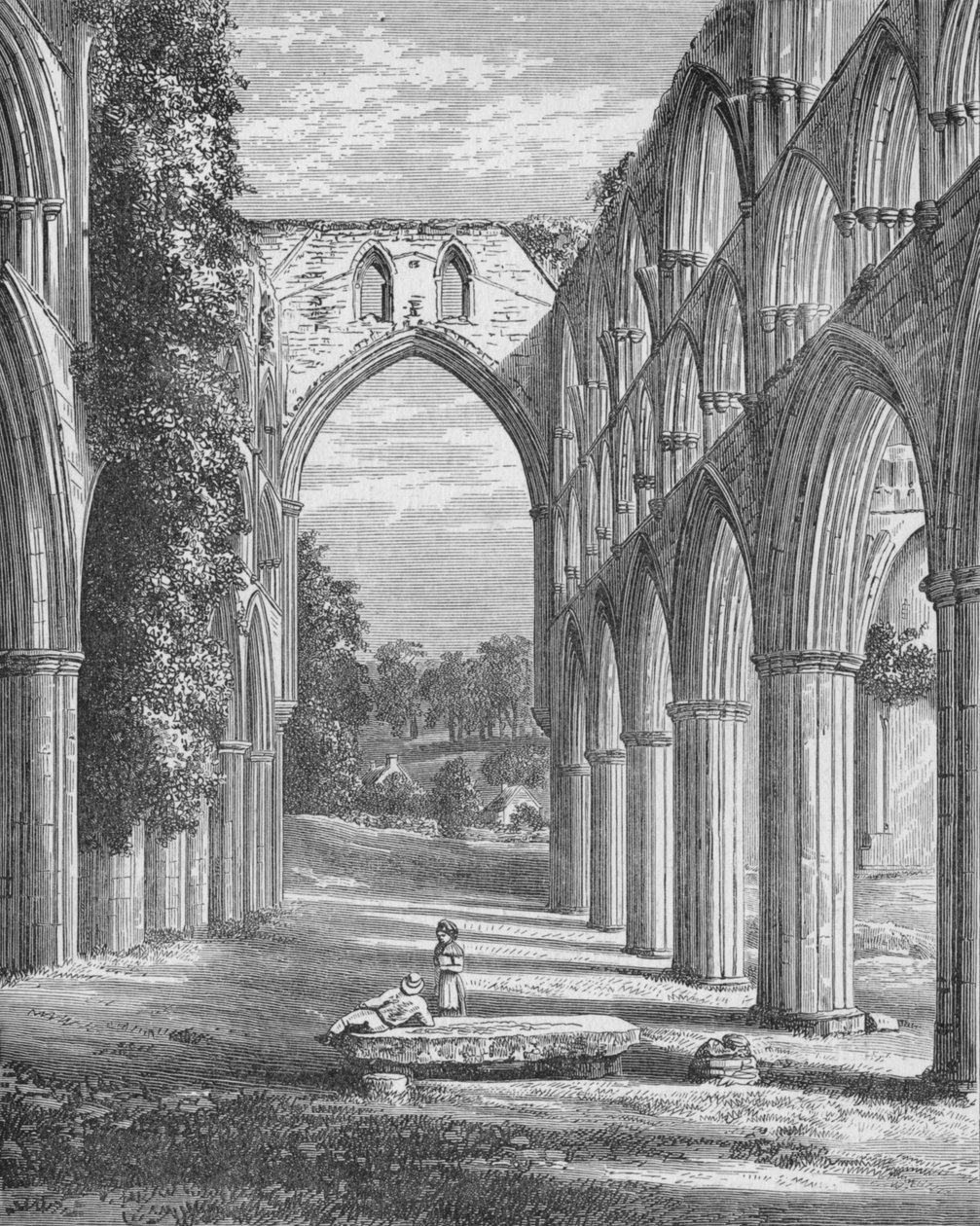 Kor, ser mod nord, Rievaulx Abbey, c1880, 1897 af Alexander Francis Lydon