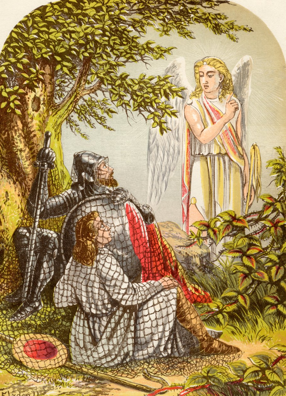 Christian and Hopeful Catught in the Net, fra The Pilgrims Progress af John Bunyan, udgivet ca. 1880 af Alexander Francis Lydon