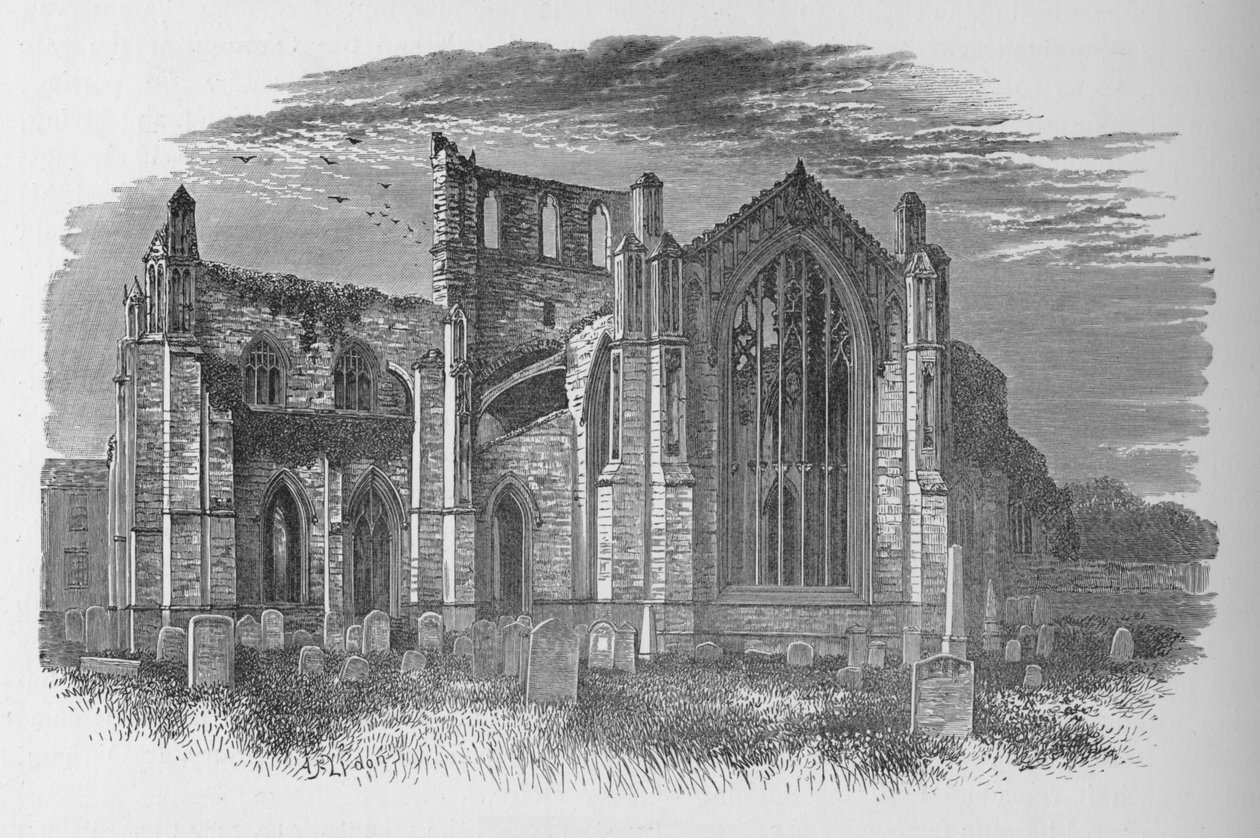 Fra øst, Melrose Abbey, c1880, 1897 af Alexander Francis Lydon