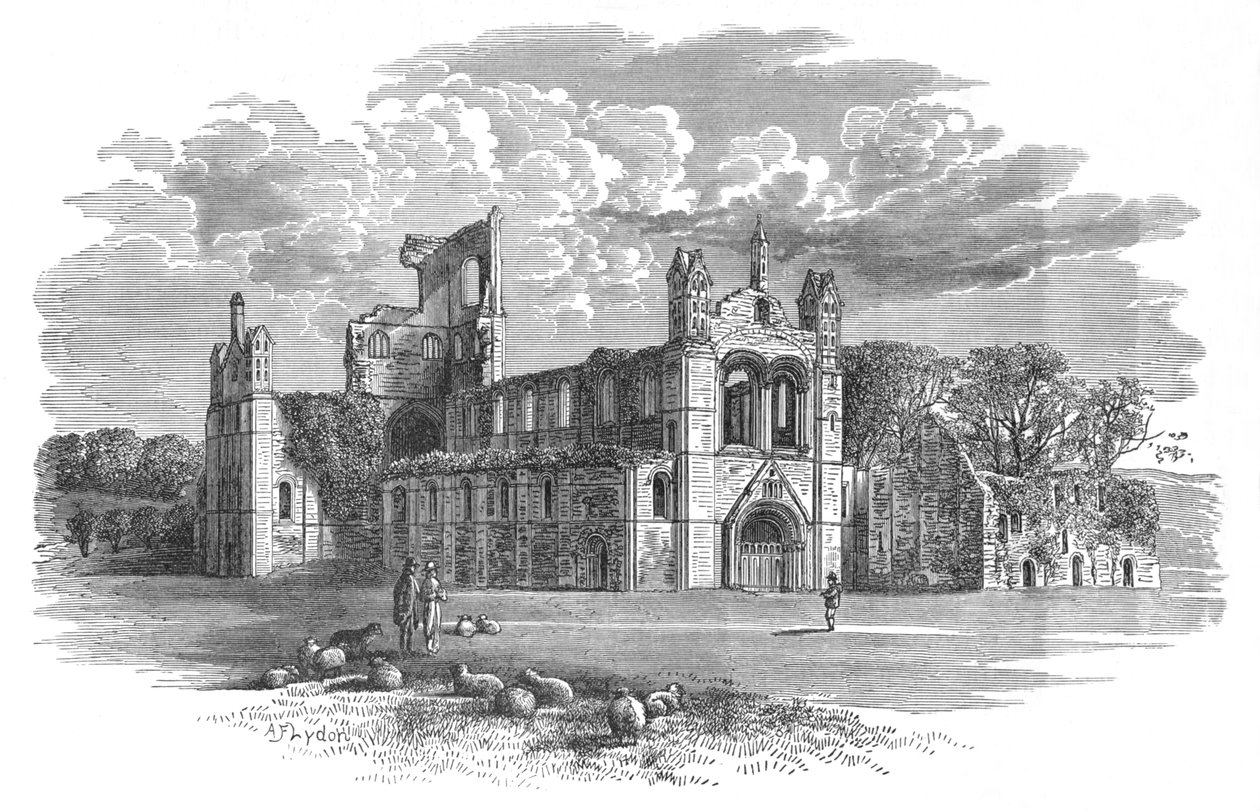 Fra nordvest, Kirkstall Abbey, c1880, 1897 af Alexander Francis Lydon