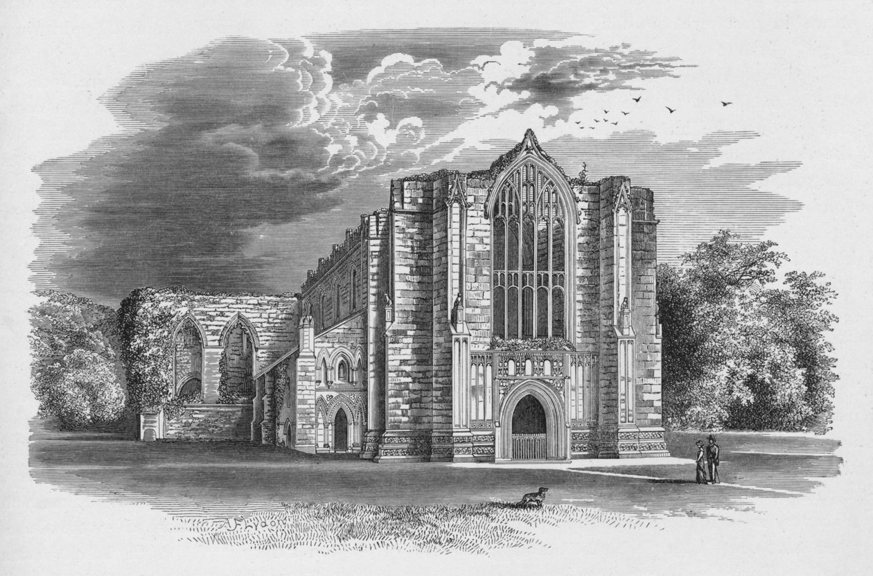 Fra Vesten, Bolton Priory, c1880, 1897 af Alexander Francis Lydon
